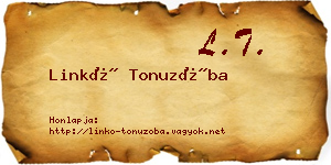 Linkó Tonuzóba névjegykártya